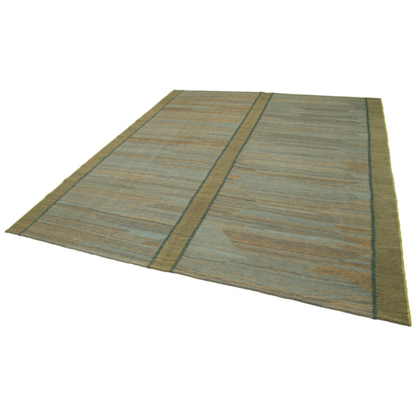 Natur Pur Zollanvari Green Flat Wool Hand Woven Area Rug Wayfair.co.uk